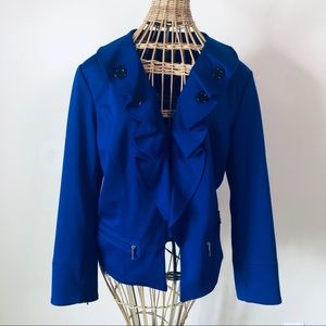 Never worn, cobalt blue jacket. Petite Medium
